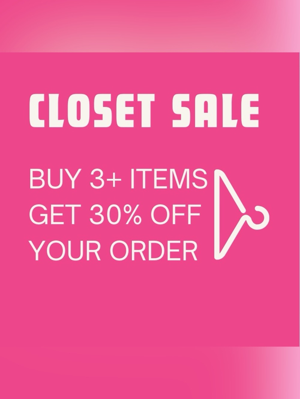 Bundle Offer 3+ Items, 30% Discount on Entire Order.